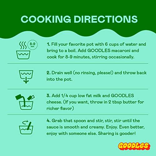 Goodles Goodles Cheddy Mac & Cheese 12 Pack, 6oz - 14g Protein, 6g Fiber with Prebiotics, 21 Nutrients and Made w/ REAL Cheese! | Clean Label Certified