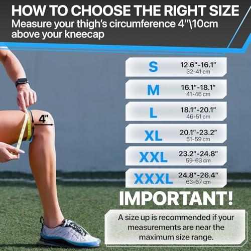 DR. BRACE DR. BRACE ELITE Knee Brace with Size Stabilizer (2 Pack) Knee Brace for Women & Men, Workout, Sports, Daily Knee Compression Sleeve for Maximum Knee Pain Support & Fast Recovery (Neptune, Large)