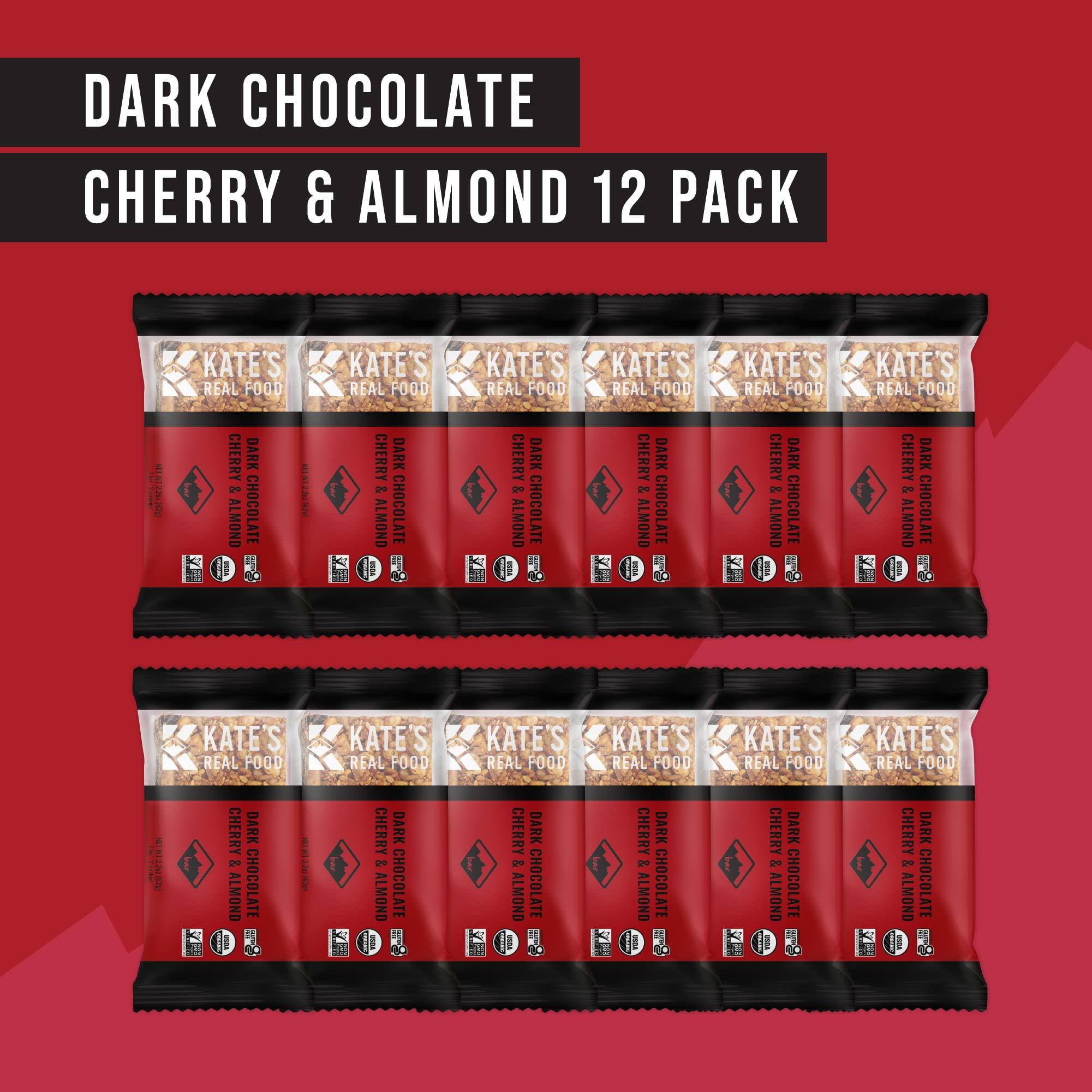 KATES REAL FOOD KATES REAL FOOD Organic Dark Chocolate Cherry & Almond Handle Bar 12 Count, 2.2 OZ