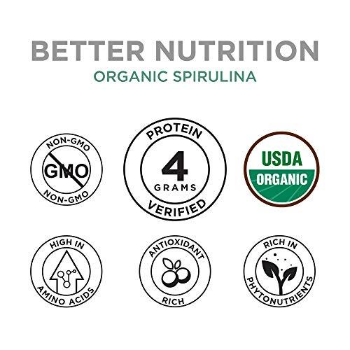 BNLABS BNLABS Spirulina Powder Organic 225g - 64 Servings 3.5g Serving Size - USDA Certified - RAW Nutrient Dense Over 70% Protein Per Serving - Purest Source Vegan Protein - Superfood
