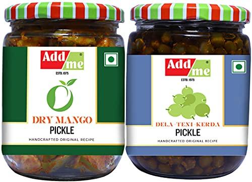 Add me Add me Homemade Dry Mango Pickle 500 gm, aam achar + Dela teni kerda Pickle 500gm, ker Pickles