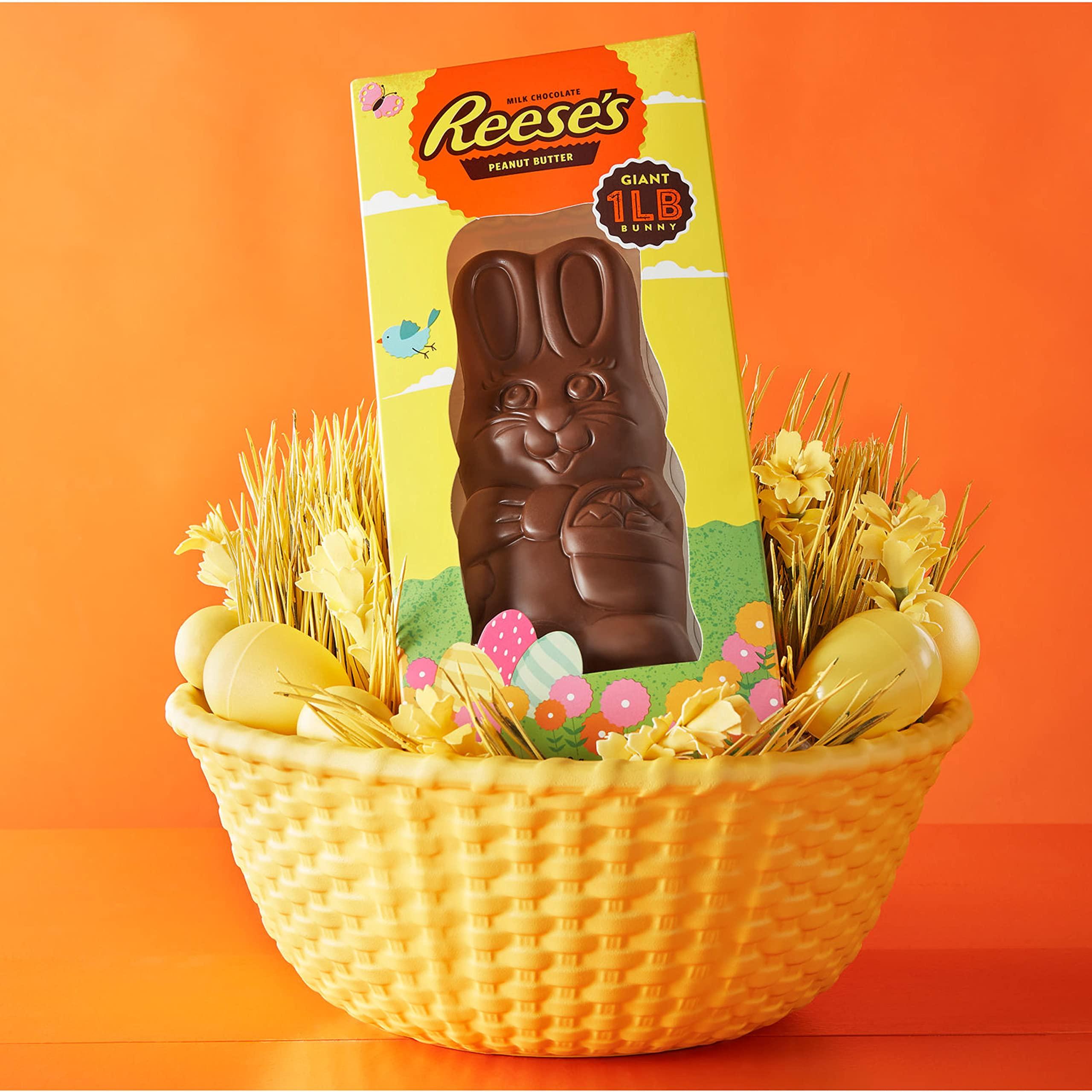 Reese's REESE\'S BUNNY Milk Chocolate Peanut Butter, Easter Candy Gift Box, 1 lb
