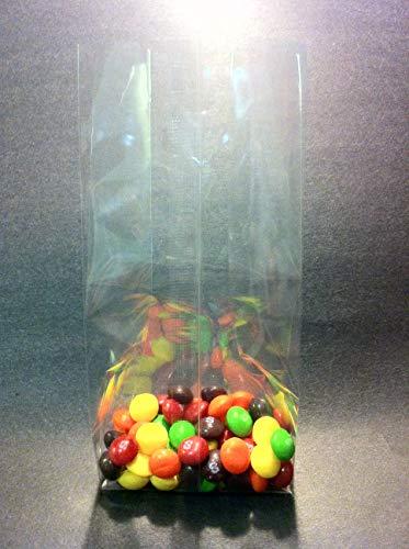 UNIQUEPACKING UNIQUEPACKING 100 Pcs 4x2x12 Clear Side Gusseted Cello Cellophane Bags Good for Candy Cookie Bakery