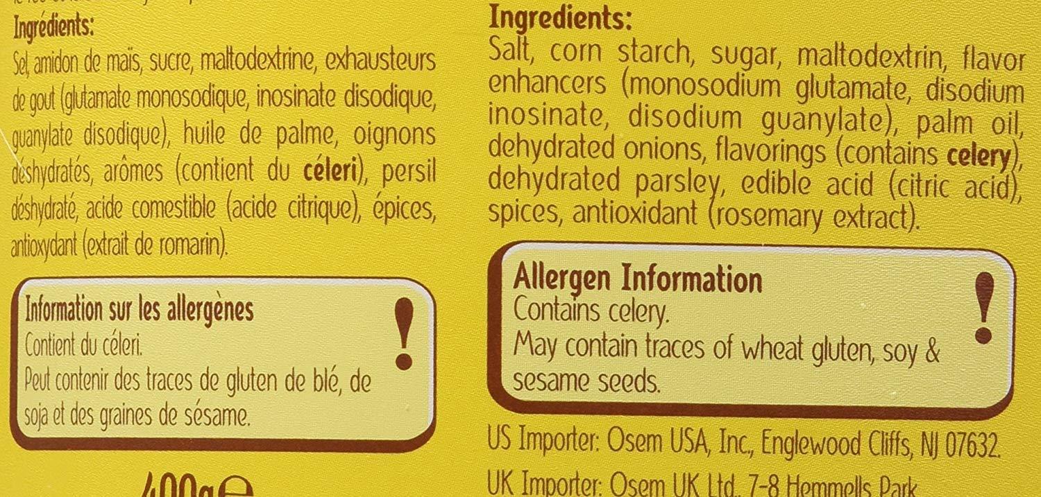 Osem Osem Chicken Flavored Consomme Powder Soup & Seasoning Mix - Instant Broth Base, Perfect for Soups, Sauces, Stews, Rice, and More - Rich Savory Flavor Enhancer for Cooking - 14.1 oz (Pack of 2)