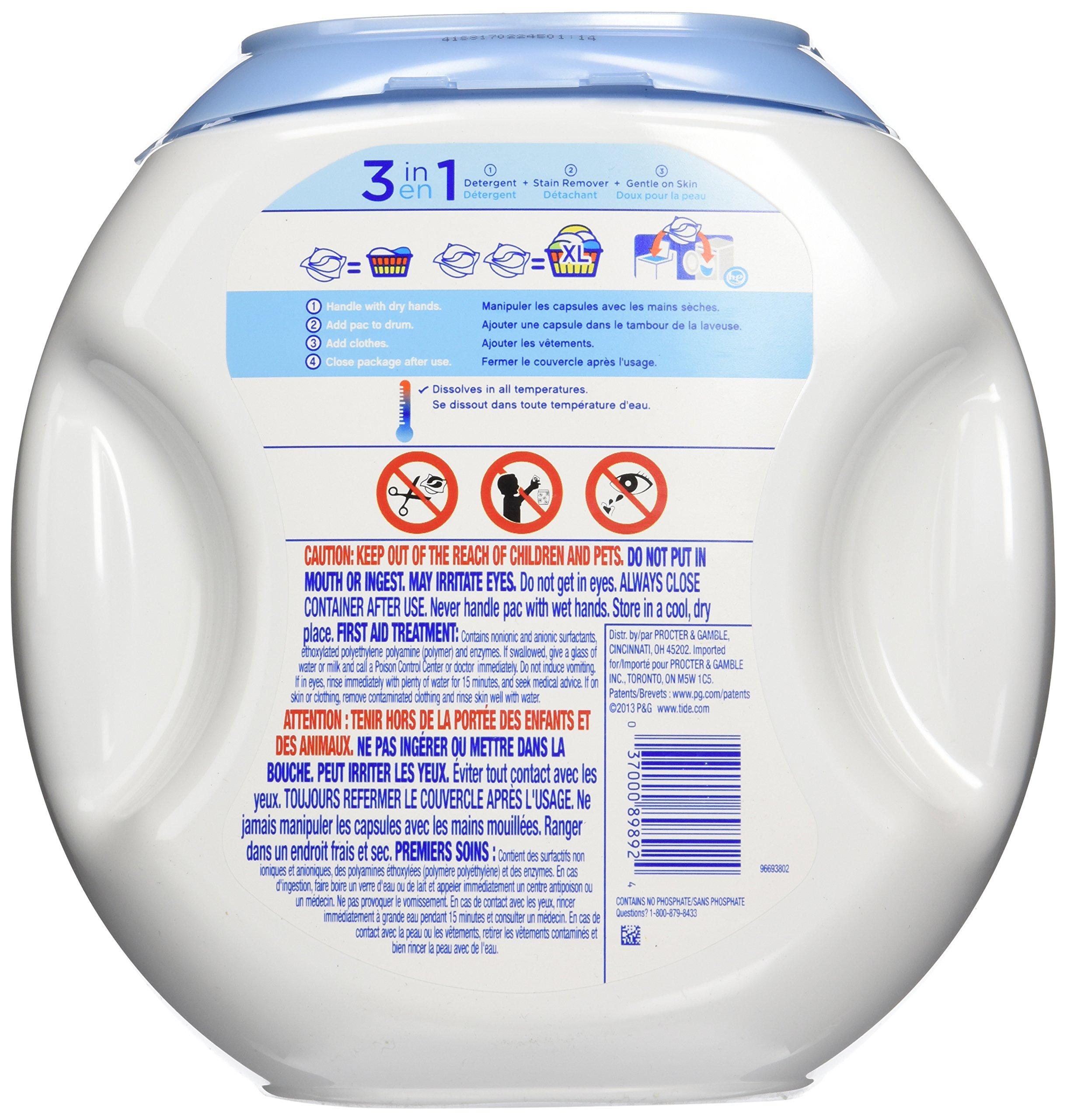 Tide Tide Free and Gentle Laundry Detergent Pods, 72 Count, Unscented and Hypoallergenic for Sensitive Skin