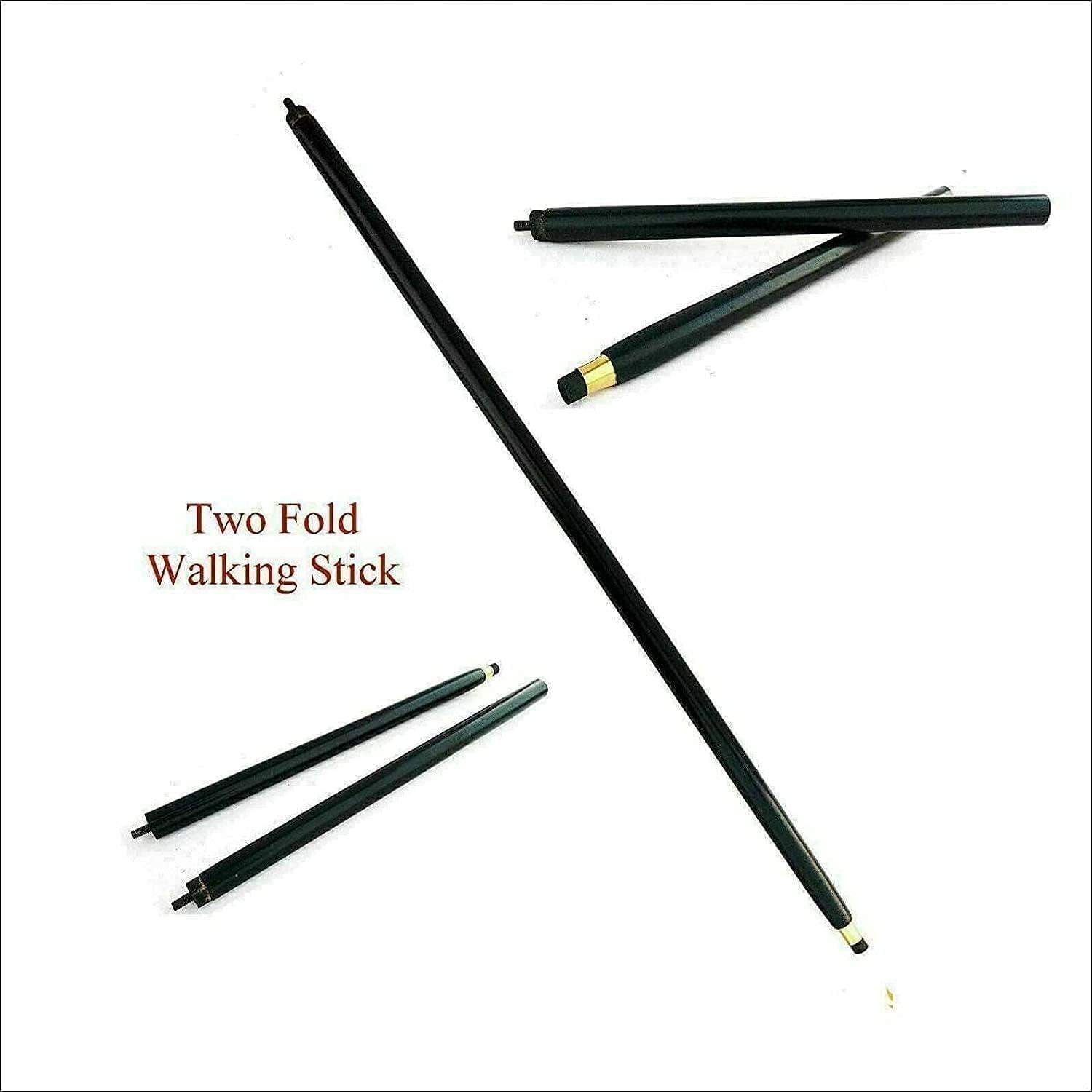 old city handicrafts Handmade Antique Brass Silver Lion Head Handle Stick 36 Inch Foldable Black Wooden Walking Cane Stick for Seniors & Unisex Adult