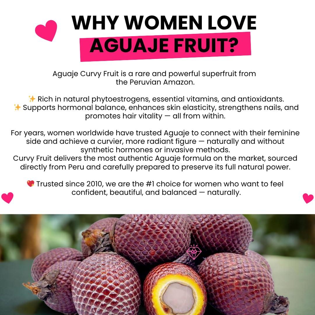 Curvy Fruit Curvy Fruit Original Aguaje CurvyFruit Powder for Bigger Butt, Breast and Hips- 3.5 oz - 31 Days Supply