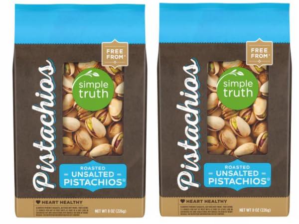 Generic Pack Of 2 Roasted & Unsalted Pistachios 8 oz.