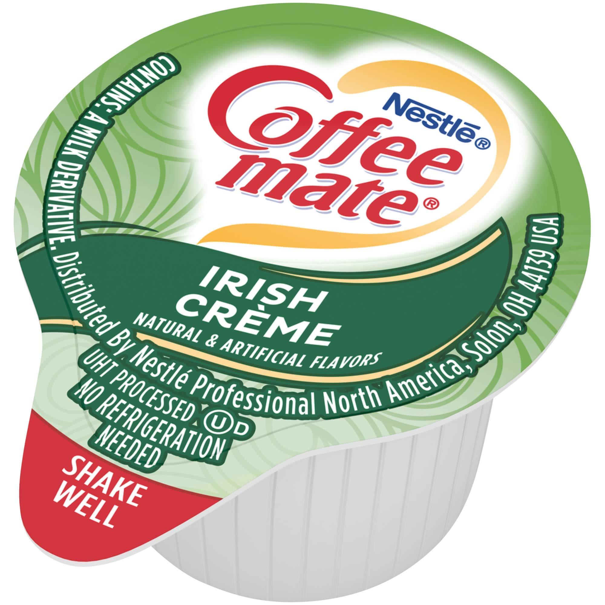 By The Cup Nestle Coffee mate Liquid Coffee Creamer Singles, Irish Crme, 50 Ct Box