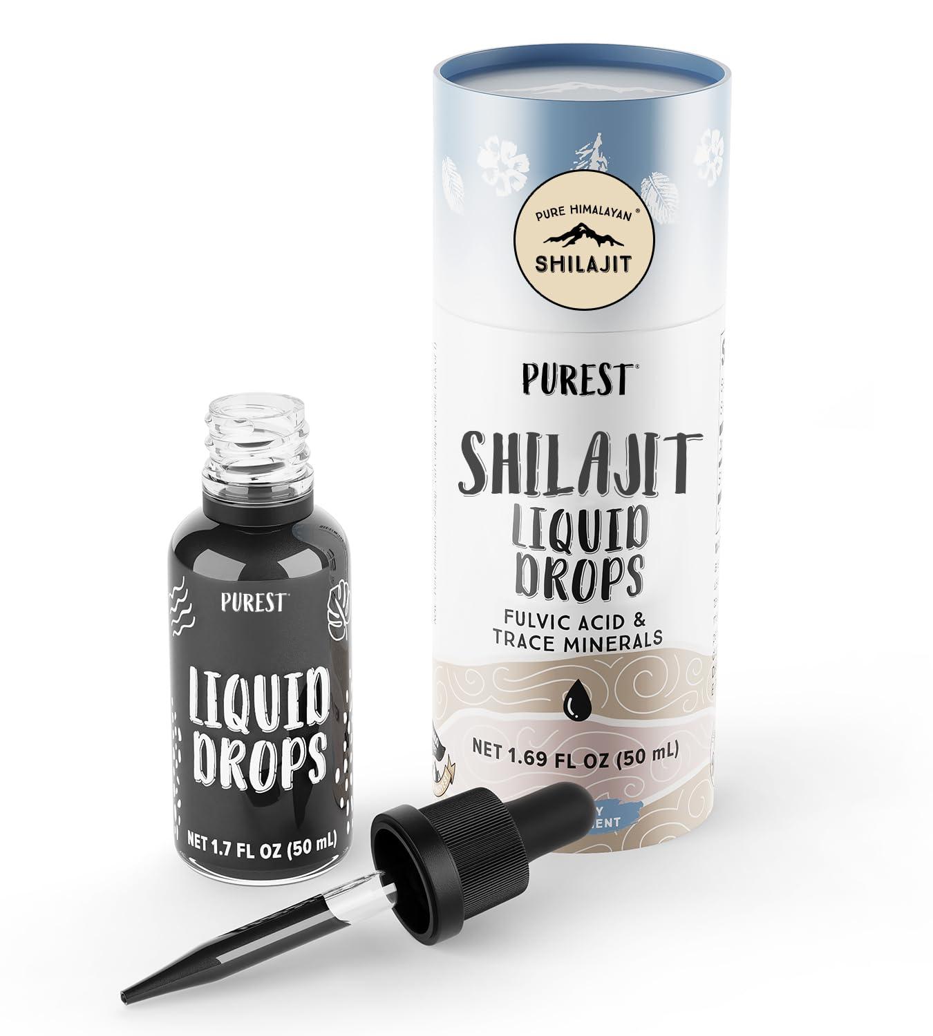 Pure Himalayan Shilajit Pure Himalayan Shilajit  Liquid Drops - The Purest Form of Shilajit, 99.9% Absorption for Immune Support, Energy Boost, Anti-Aging - Natural Trace Minerals & Fulvic Acid (50ml)