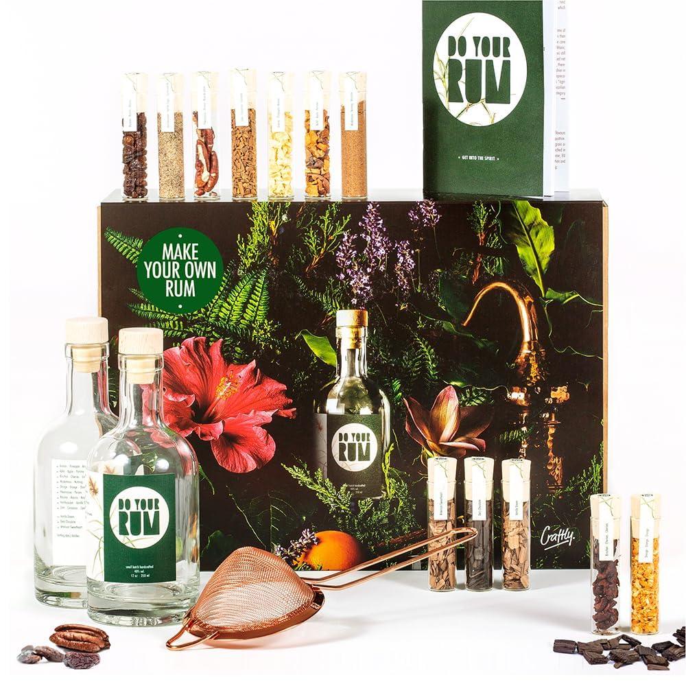 DO YOUR GIN DO YOUR RUM | Rum Making Kit | DIY Gift Sets for Men & Women | Bartender Gift Basket | Rum Gift Set | 12 Botanicals | Birthday Gift for Her, Him