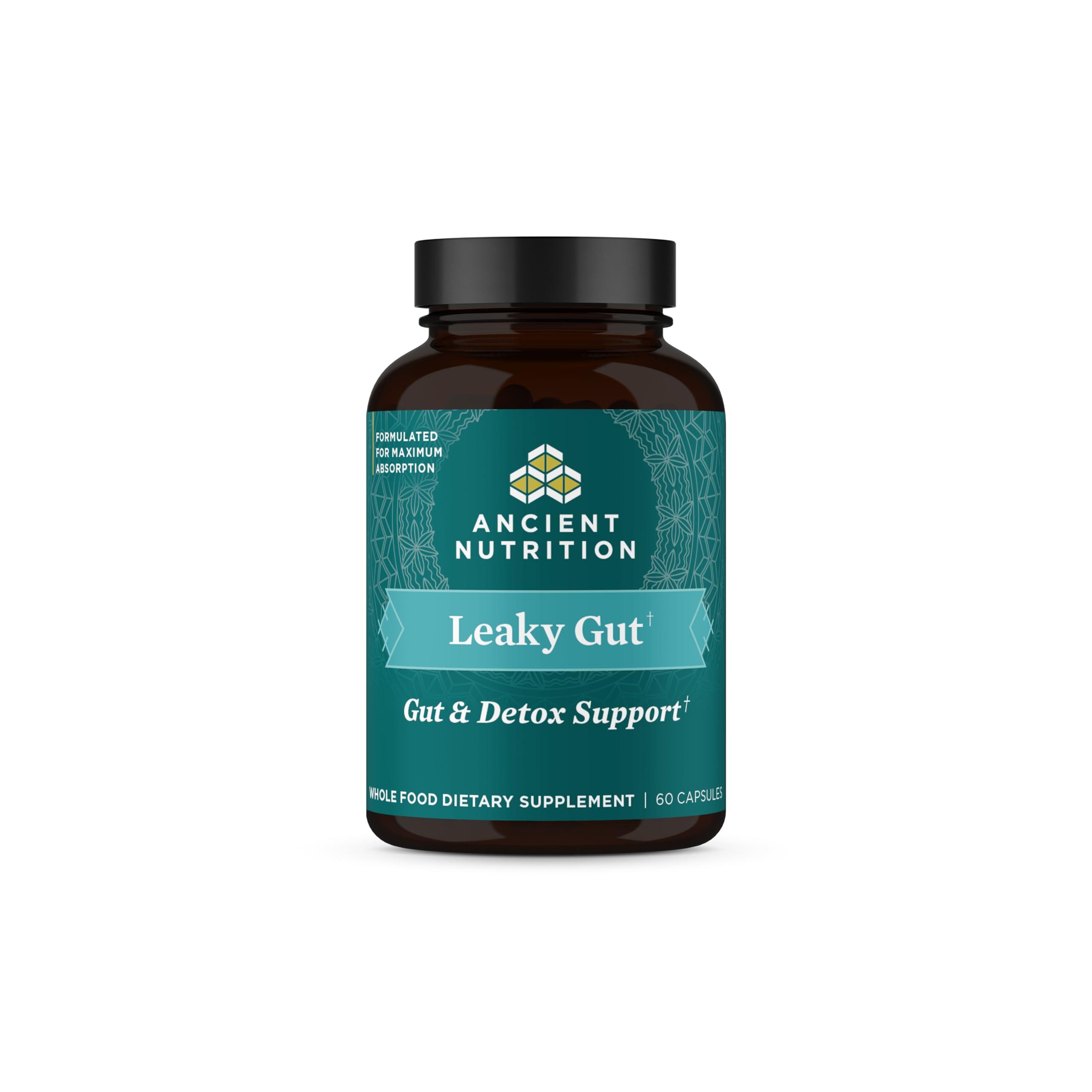 Ancient Nutrition Gut Health Supplement by Ancient Nutrition Leaky Gut Capsules, 60ctFormulated with Licorice Root, Astragalus, Marshmallow, and L-Glutamine, Gluten Free, Paleo and Keto Friendly, 60 Ct