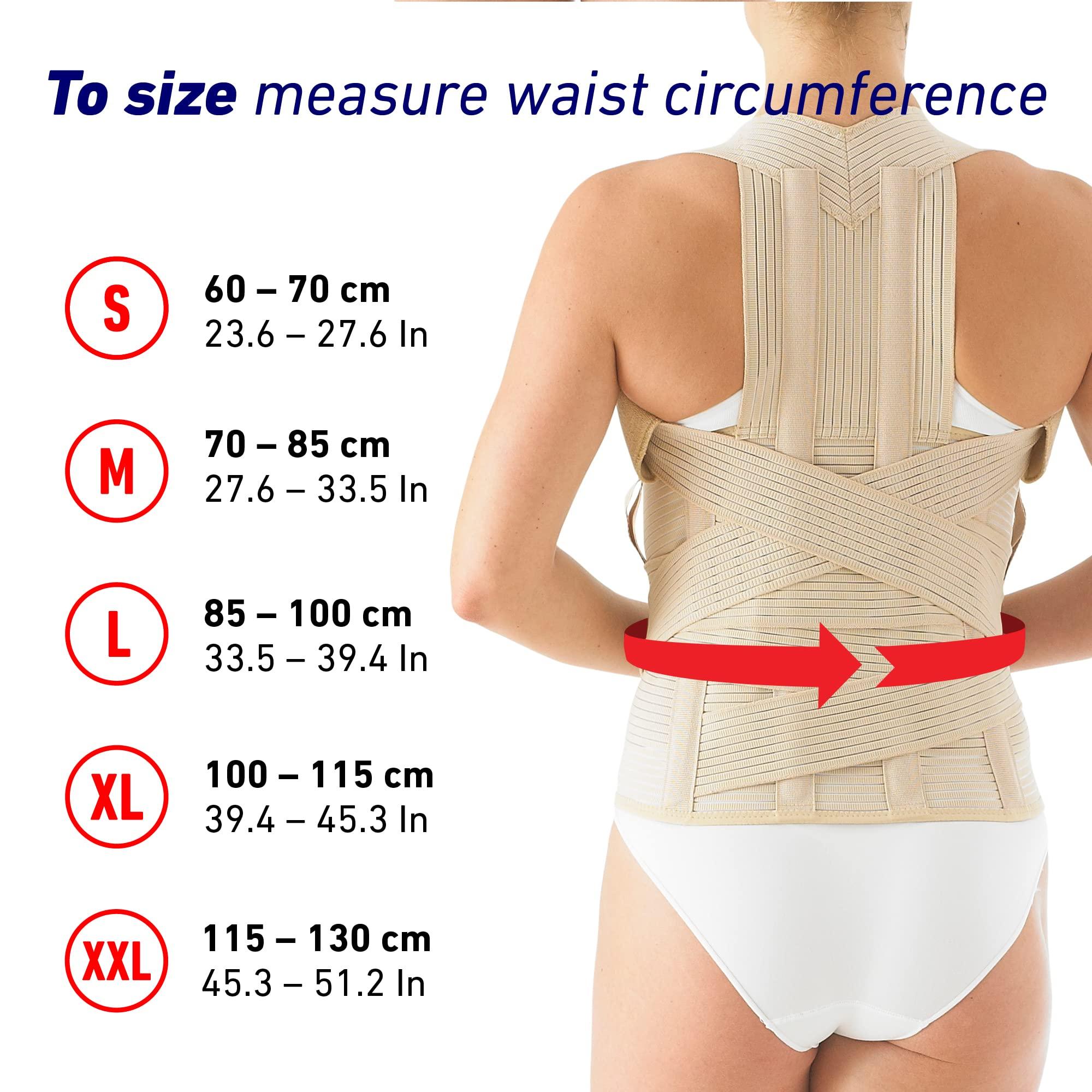 Neo G Neo G Dorsolumbar Support Brace - Back Support For Early Kyphosis, Rounded Shoulders, Posture Correction, Muscular Aches, Lumbar Support - Fully Adjustable - Class 1 Medical Device - X-Large - Long