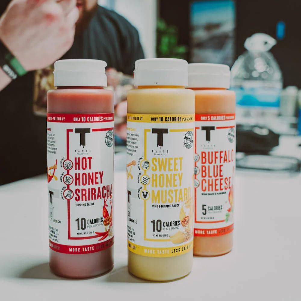 Taste Flavor Co. Taste Flavor Co. Wing Sauce and Marinade, Great Tasting, Keto Friendly, Low-Calorie Sauce (Hot Honey Sriracha)