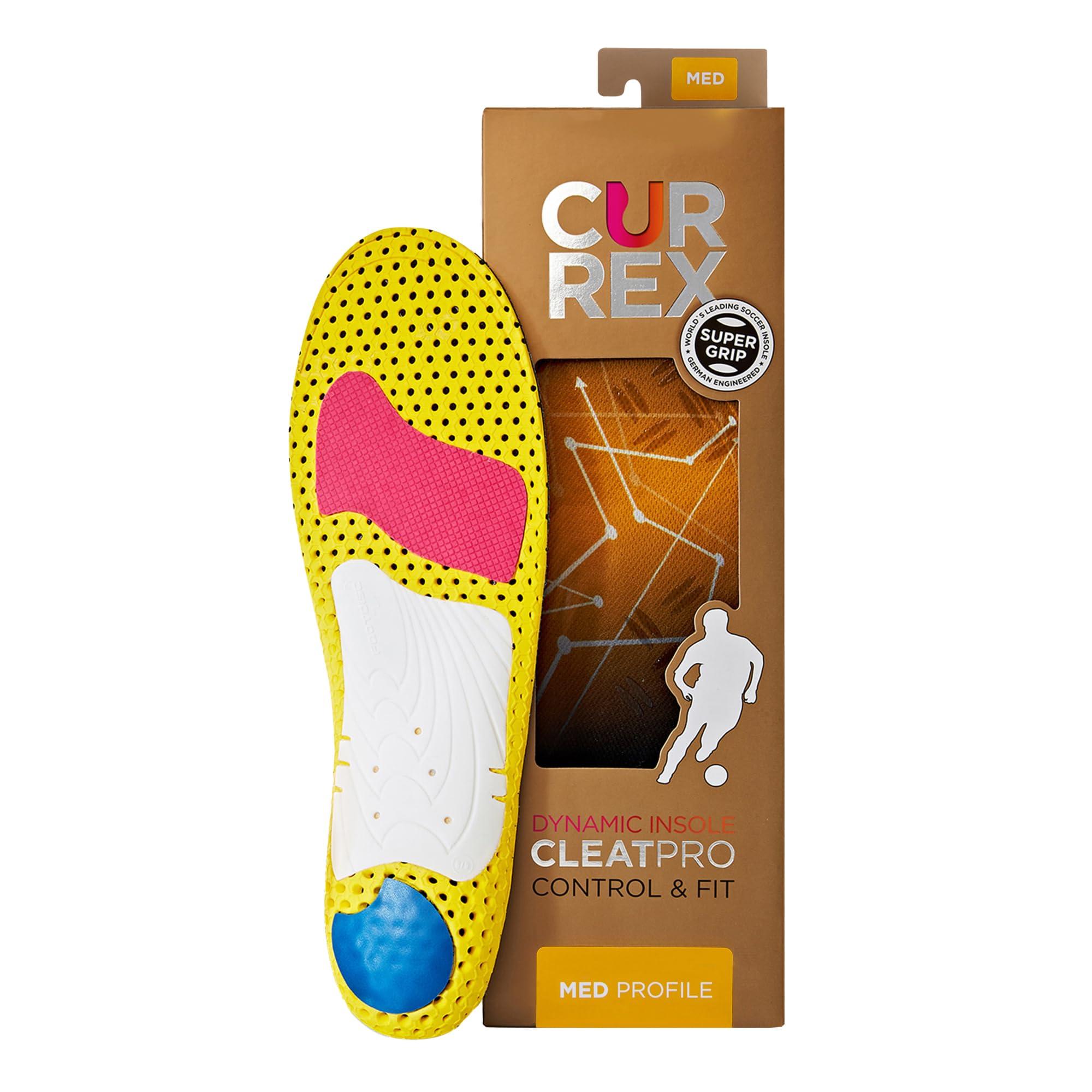 currex CURREX CleatPro Sport Insoles for Soccer Cleats, Football Cleats, & Field Sport Shoes Stabilizing Inserts to Help Reduce Fatigue, Prevent Common Injuries for Men, Women & Kids Medium Arch, XS