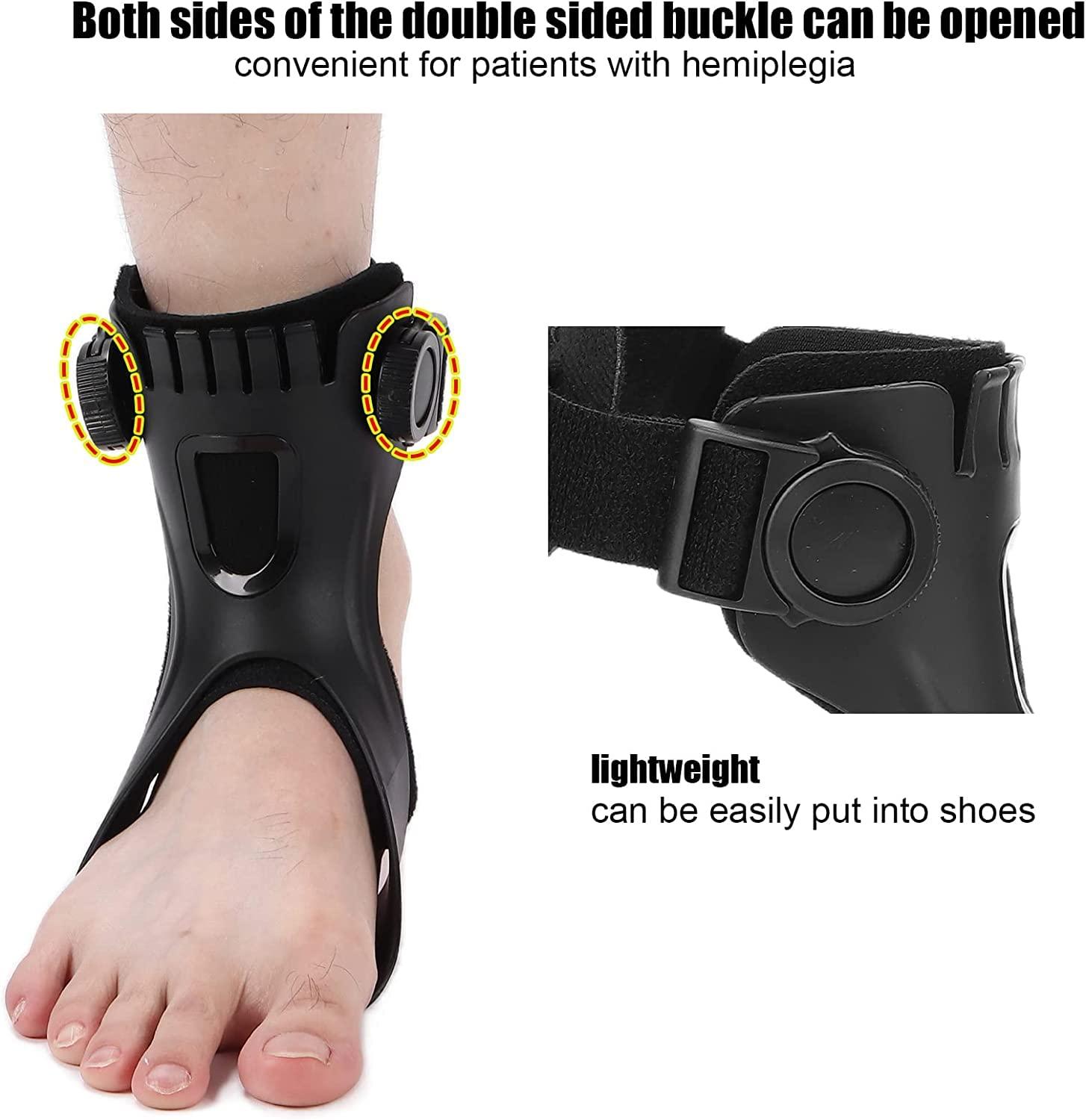 Furlove Furlove AFO Drop Foot Brace Orthosis for Hemiplegia Stroke Varus Foot Improve Walking Gait, Effective Relieve Pain for Walking with Shoes, Lightweight & Invisible (XL, Left foot)