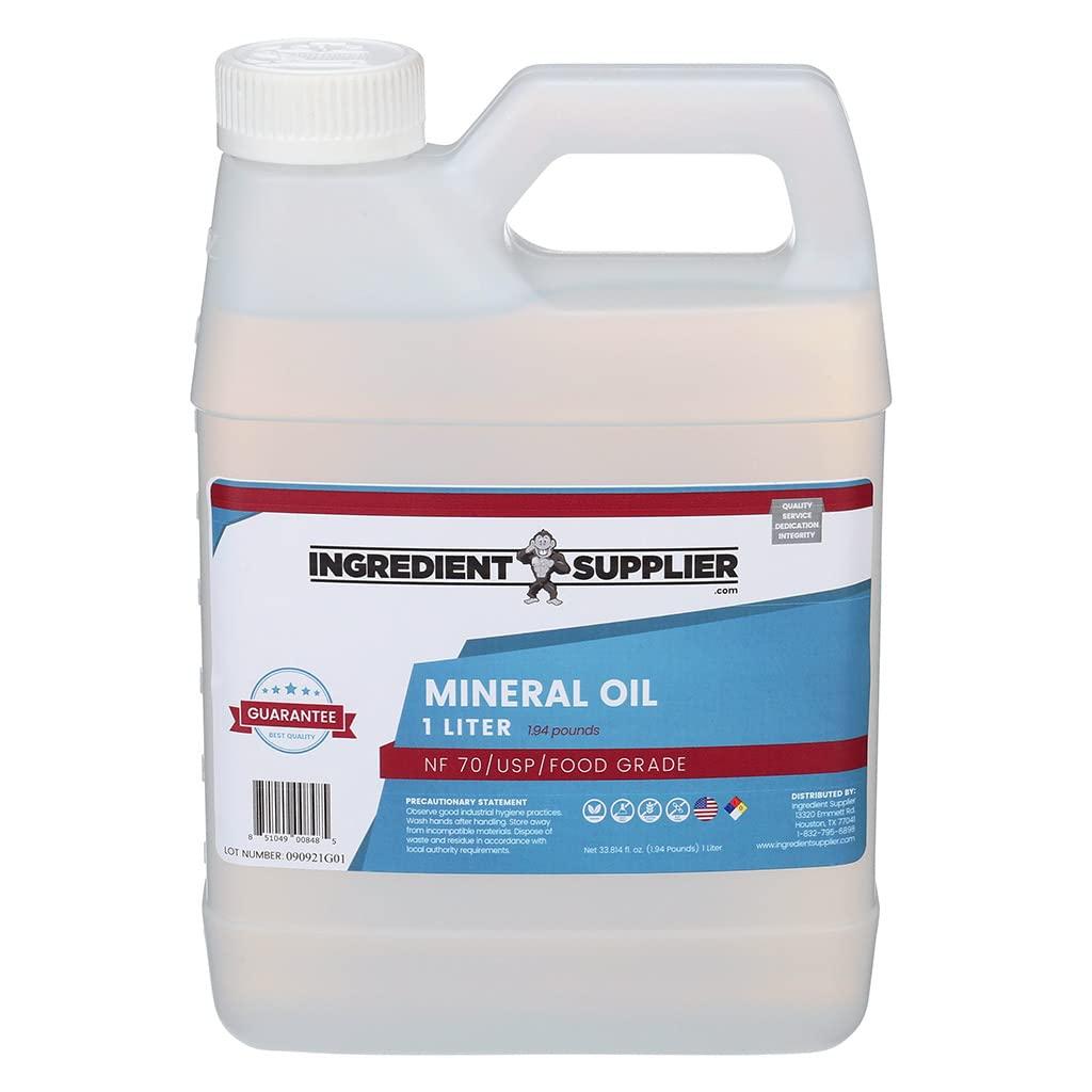 Glycerin Supplier Mineral Oil (1 Liter) - USP/NF Grade - Made in The USA - Vegan - Non-GMO - 32oz.
