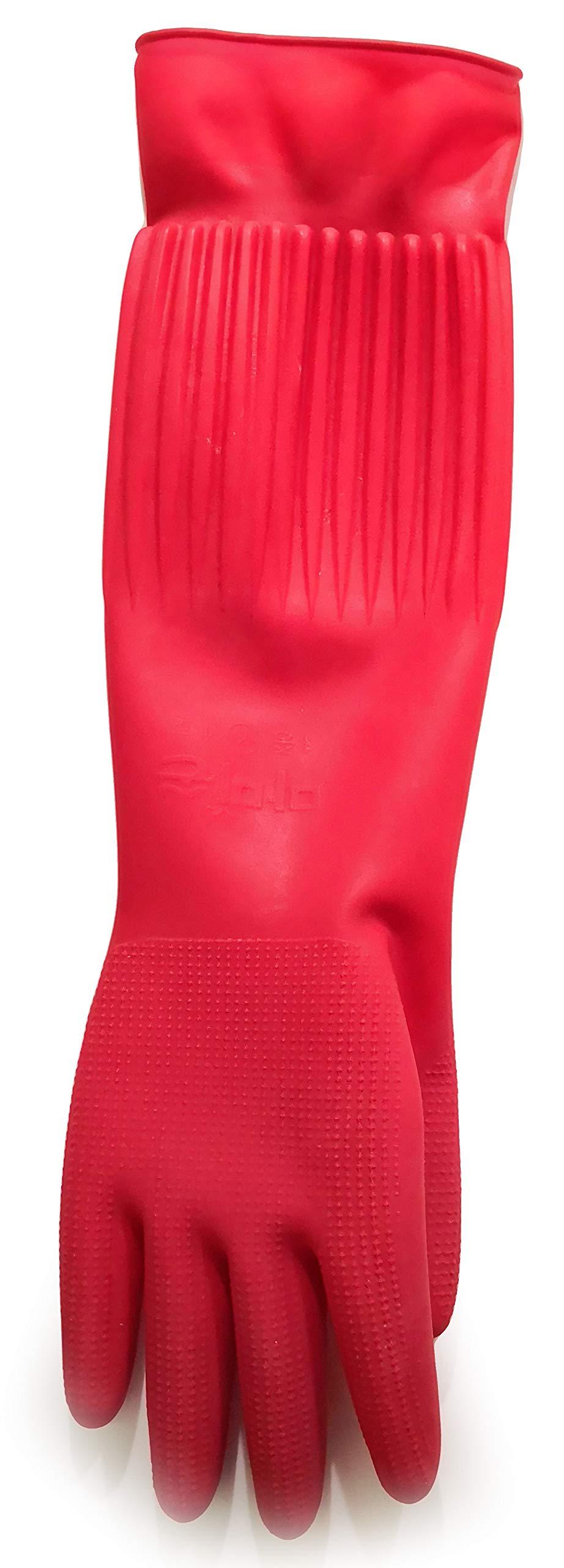 MAMISON Korean Mamison Quality Long Rubber Latex Gloves Dish Washing Gloves