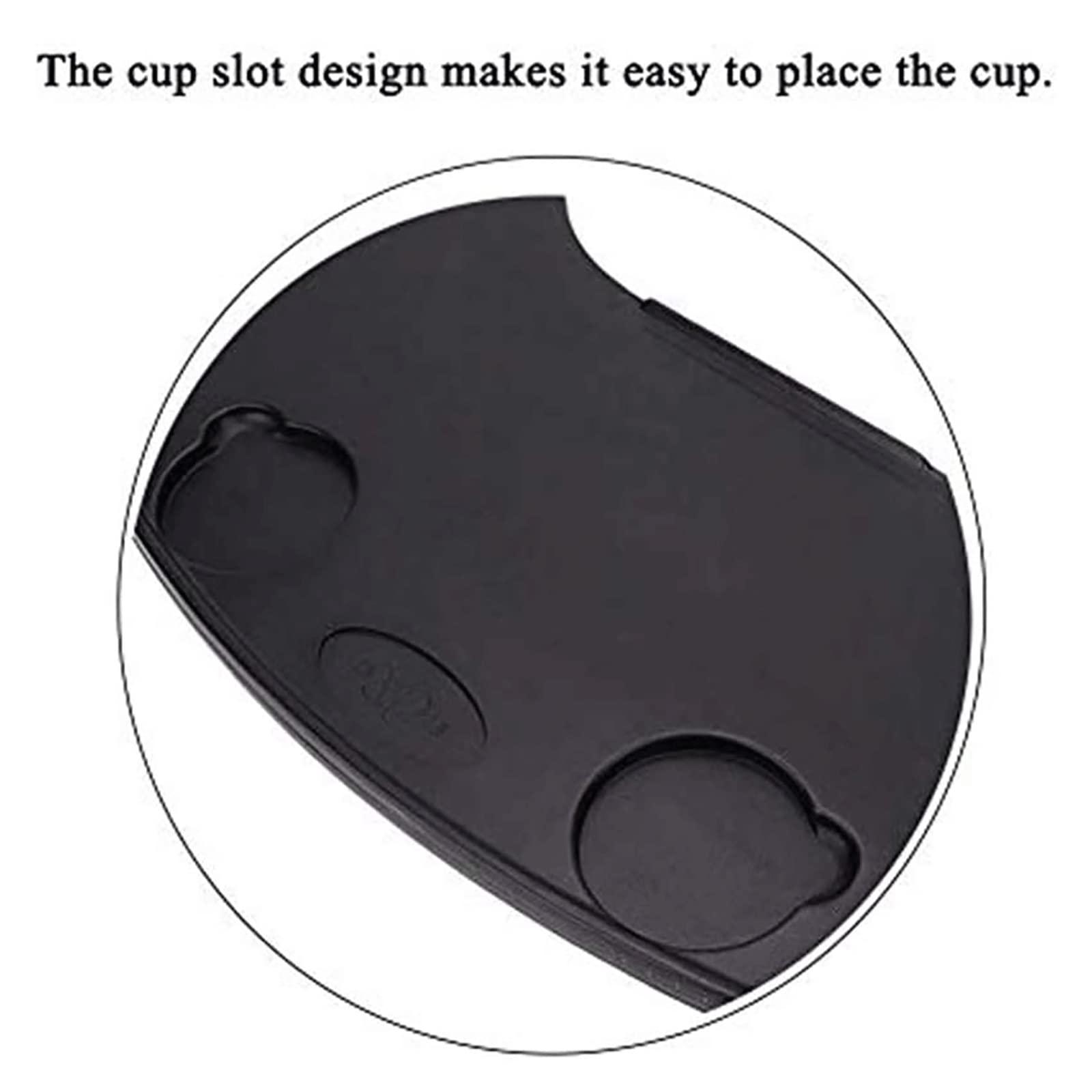 DATEN DATEN Wheelchair Lap Tray Table, Lap Top Wheelchair Desk with 2 Cup Holder, Detachable Tray Wheelchair Accessories for Writing, Reading Eating and Play Computer