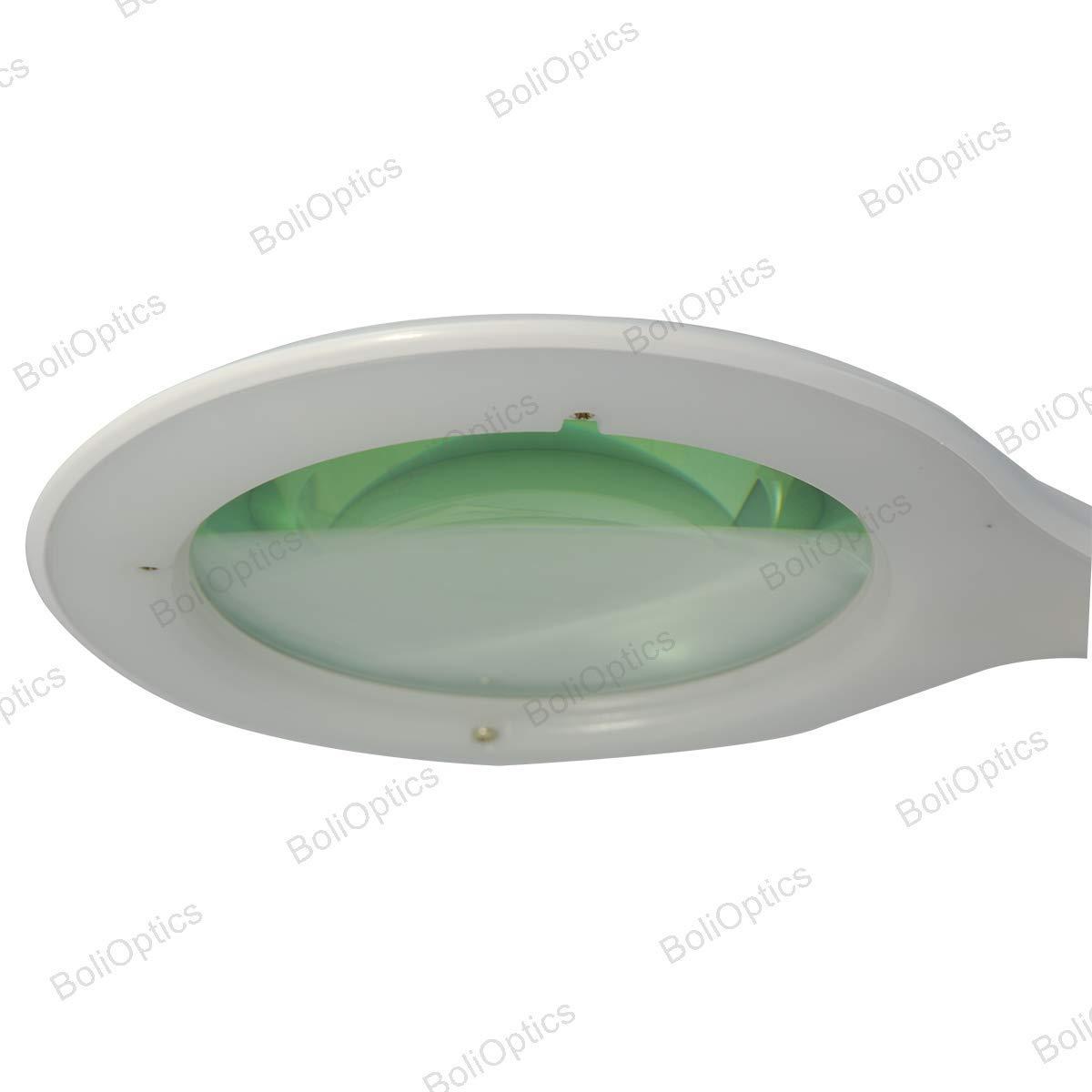 BoliOptics BoliOptics (Glass Lens) Professional LED Magnifying Lamp, Desktop Lamp (5 Diopter, 2.25X Magnification) Flexible Metal Gooseneck, Dimmable, 4 Adjustable Brightness Levels, Daylight Bright MG16201211