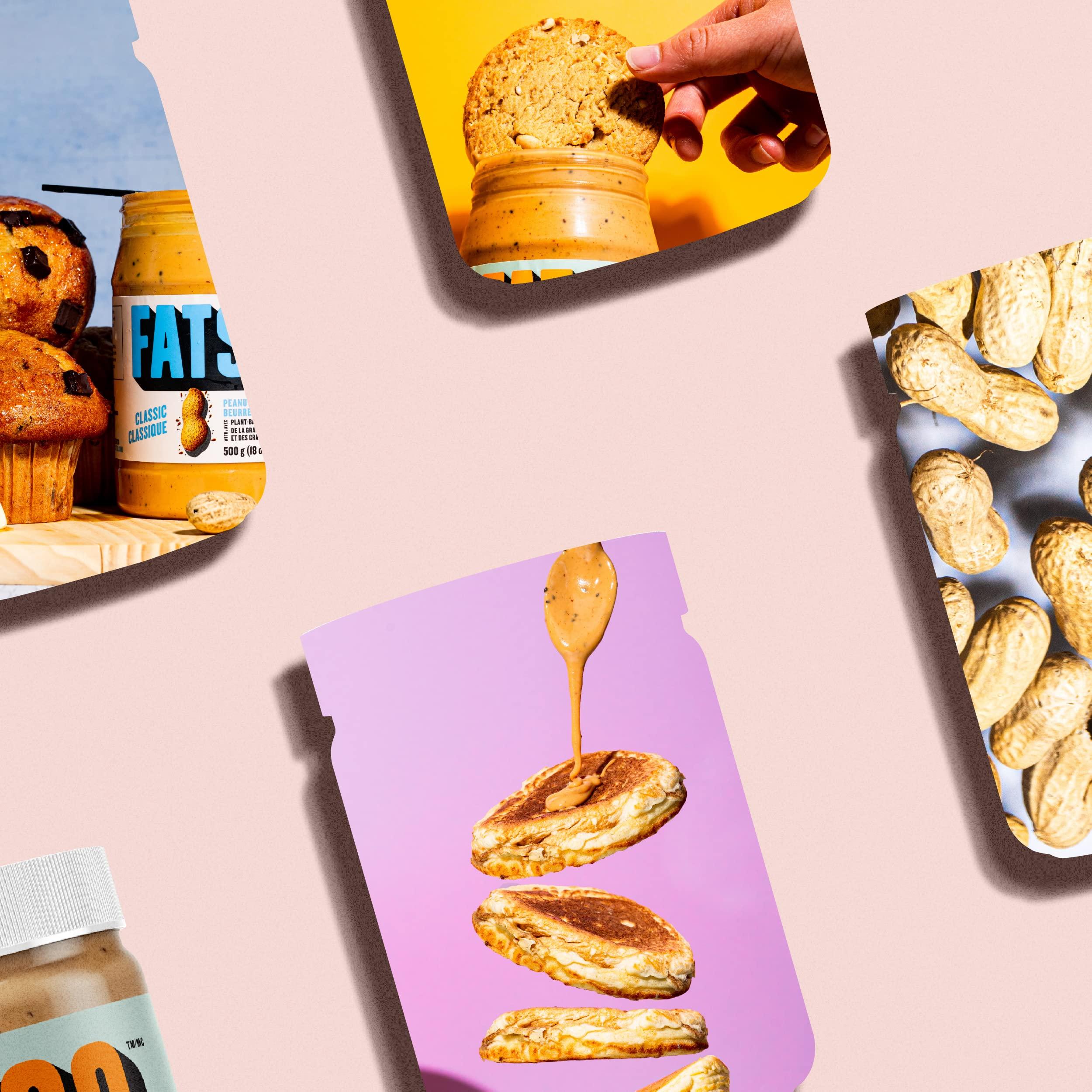 FATSO FATSO Classic Natural Peanut Butter - Vegan Nut Butter Spread w/Plant-based Seeds & Superfats - Keto-friendly, Gluten-free & Sugar-free Protein Butter - (16oz Jar)