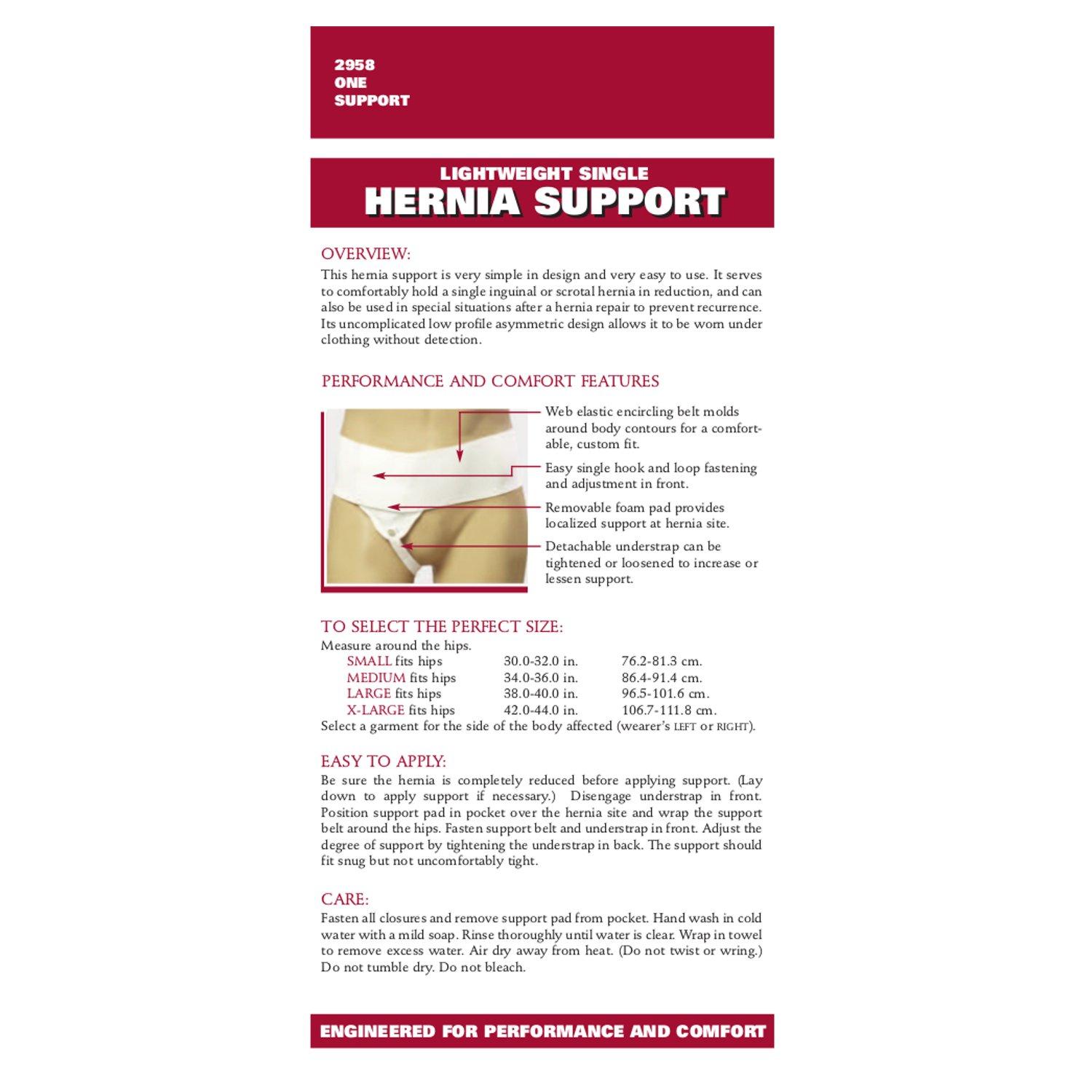 OTC OTC Hernia Support, Single Herniation, Inguinal Scrotal Treatment, X-Large (Right Side)