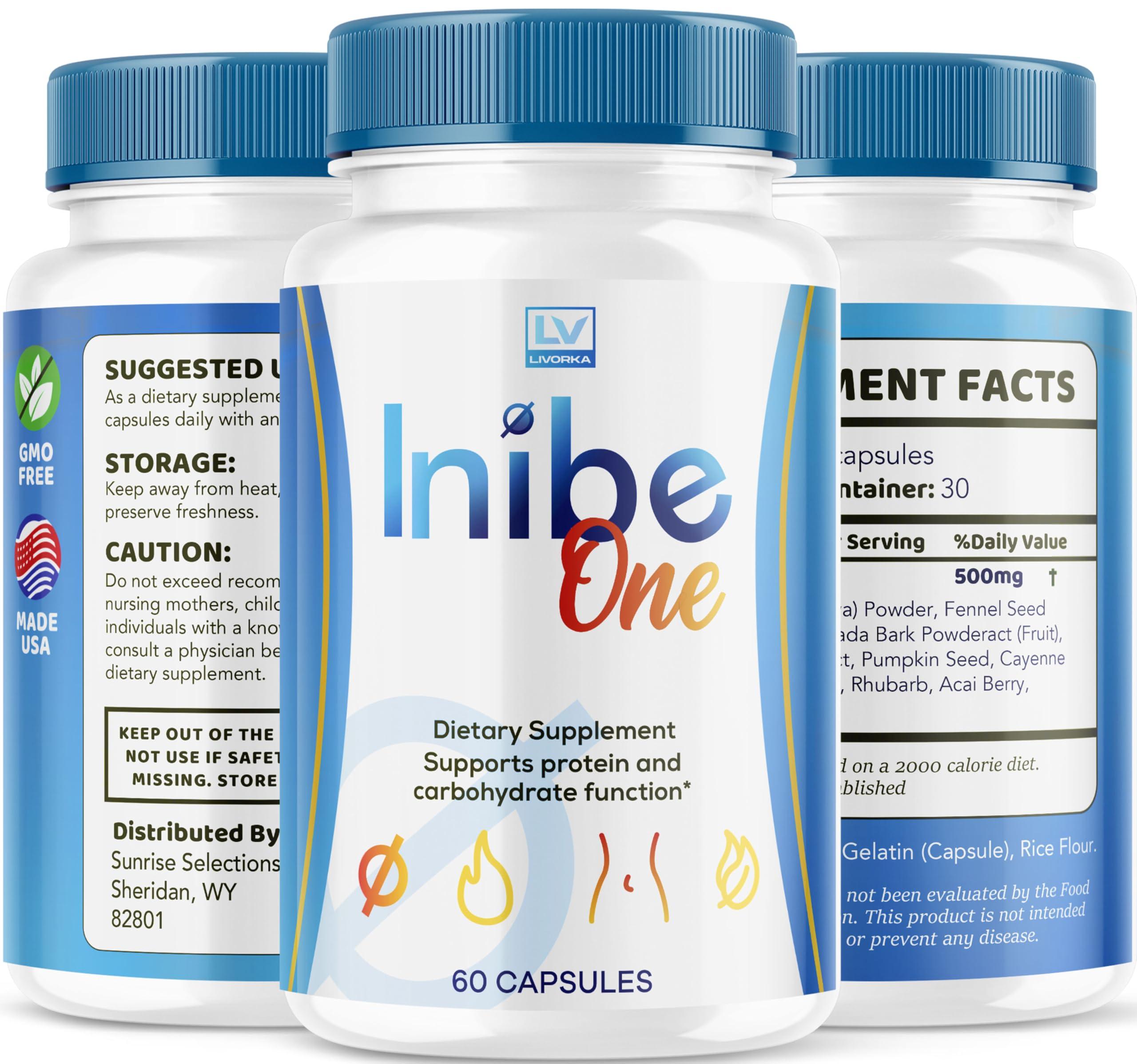 LIVORKA (5 Pack) Inibe One Capsules, Inibe One Pill, Inibe One Vitamins, Inibe One Formula, Inibe One Review, Inibe One Advanced Formula 300 Capsules for 5 Months