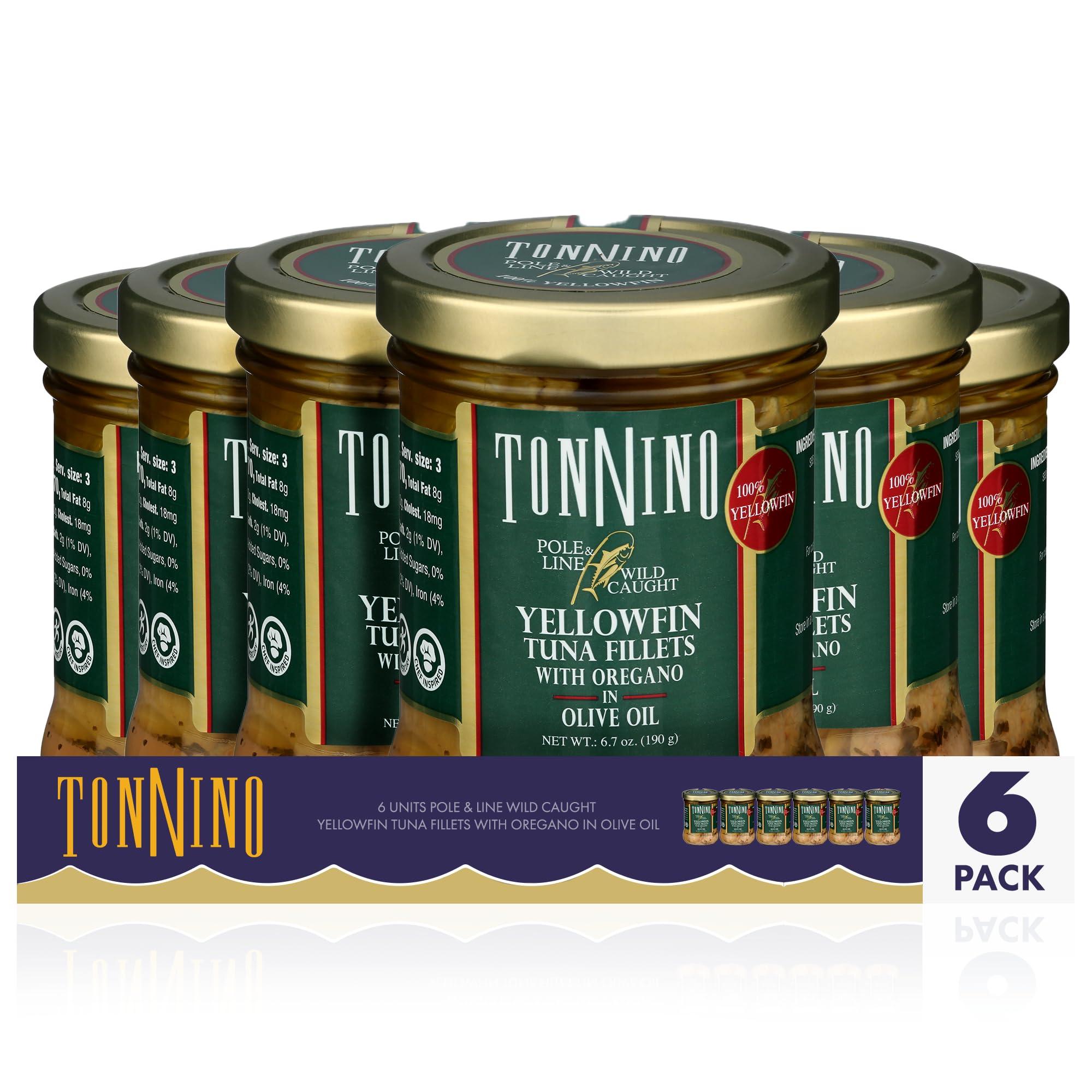 Tonnino Tonnino Canned Tuna Fish (Pack of 6, Oregano)