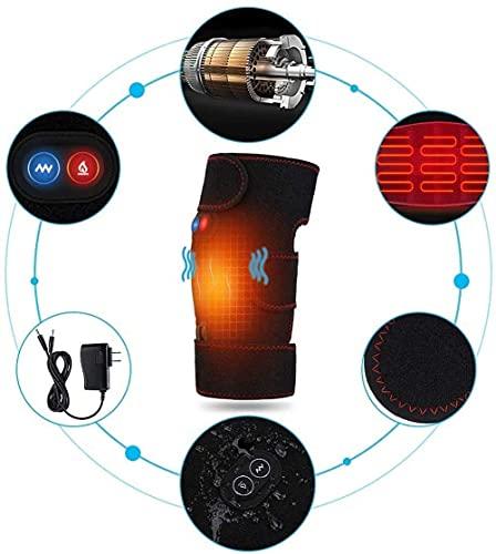 okuya 2-in-1 Arthritis Pain Relief Knee Brace, Heated Knee Support for Arthritis, Knee Heating Pad for Hot or Cold Therapy Keep Warm, Electric Wrap for Pain Relief and Massage