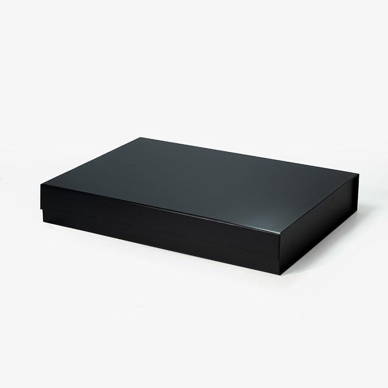 Geoto Geoto 15\"x11\"x2.36\" Large Shallow Size Luxury Rigid Foldable Magnetic Closure Collapsible Gift Packaging Boxes(Black)