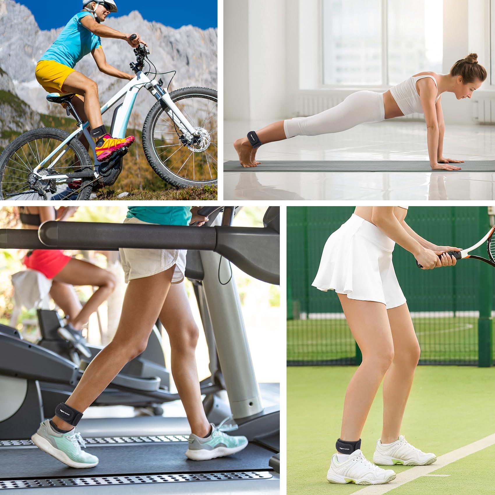 Vigorwise Vigorwise Achilles Tendonitis Brace, 1Pcs Adjustable Achilles Ankle Strap for Women, Pink Ankle Brace with Silicone Pad for Achilles Pain, Running, Cycling, Hiking, Sports