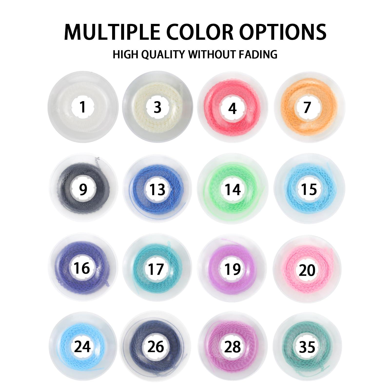 faruijie faruijie Colourful Elastic Power Chain for Braces Dental Orthodontic Powerchains 3 Sizes Ortho Rubber Band(Short,Red 4#)