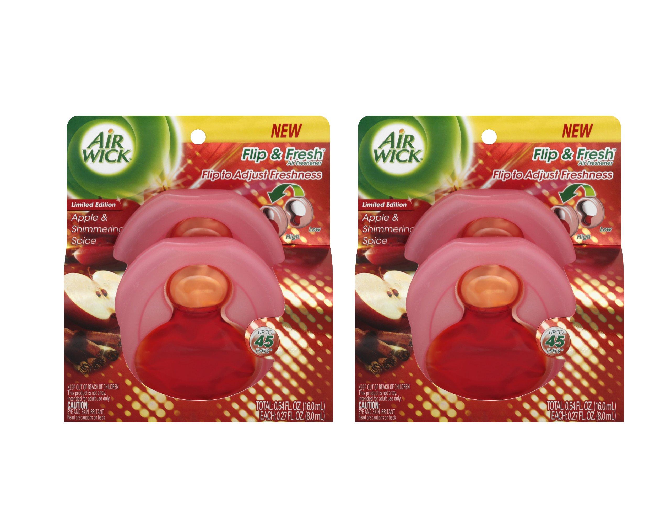 Air Wick Air Wick Flip and Fresh, Apple and Shimmering Spice Twin, 0.5 Ounce (Pack of 2)