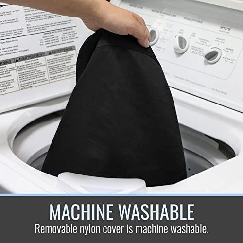 DMI DMI Contoured Foam Coccyx Seat Cushion for Sciatica Back Pain & Tailbone Pain with Nylon Oxford Cover, For Chair or Wheelchair, 18 x 16 x 2 inches, Black