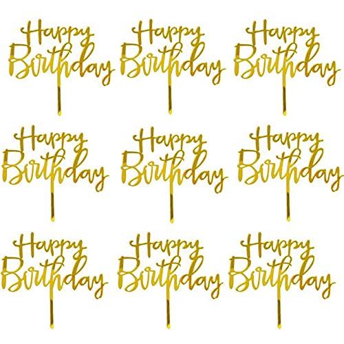 9pcs Purple Butterfly Cake Toppers, Butterfly Cupcake Toppers Happy Birthday Metal - View #2