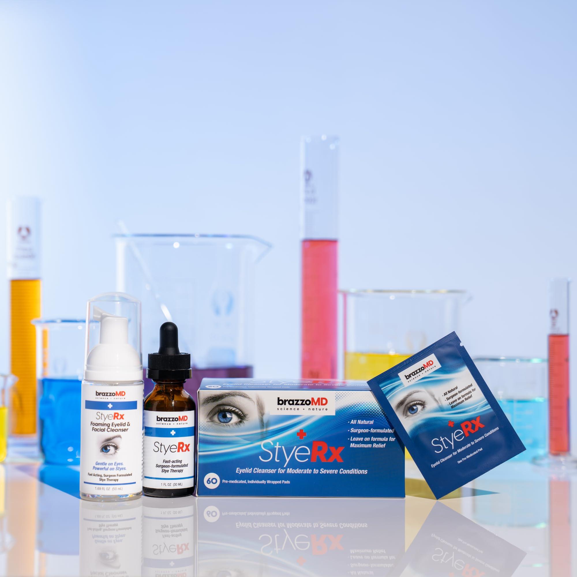 brazmedics brazzoMD Stye Relief - Physician-formulated - Assists Chalazions, Made with Arnica & Calendula 1.0 Fl Oz.