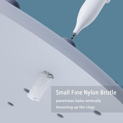 Lumkew Lumkew Shower Head Cleaning Brush for Small Hole,Multifunctional Shower Head Cleaner Tool Anti-Clogging Nozzle with Storage Boxes, Showerhead Cleaning Brushes Picks for Household Bathroom, White