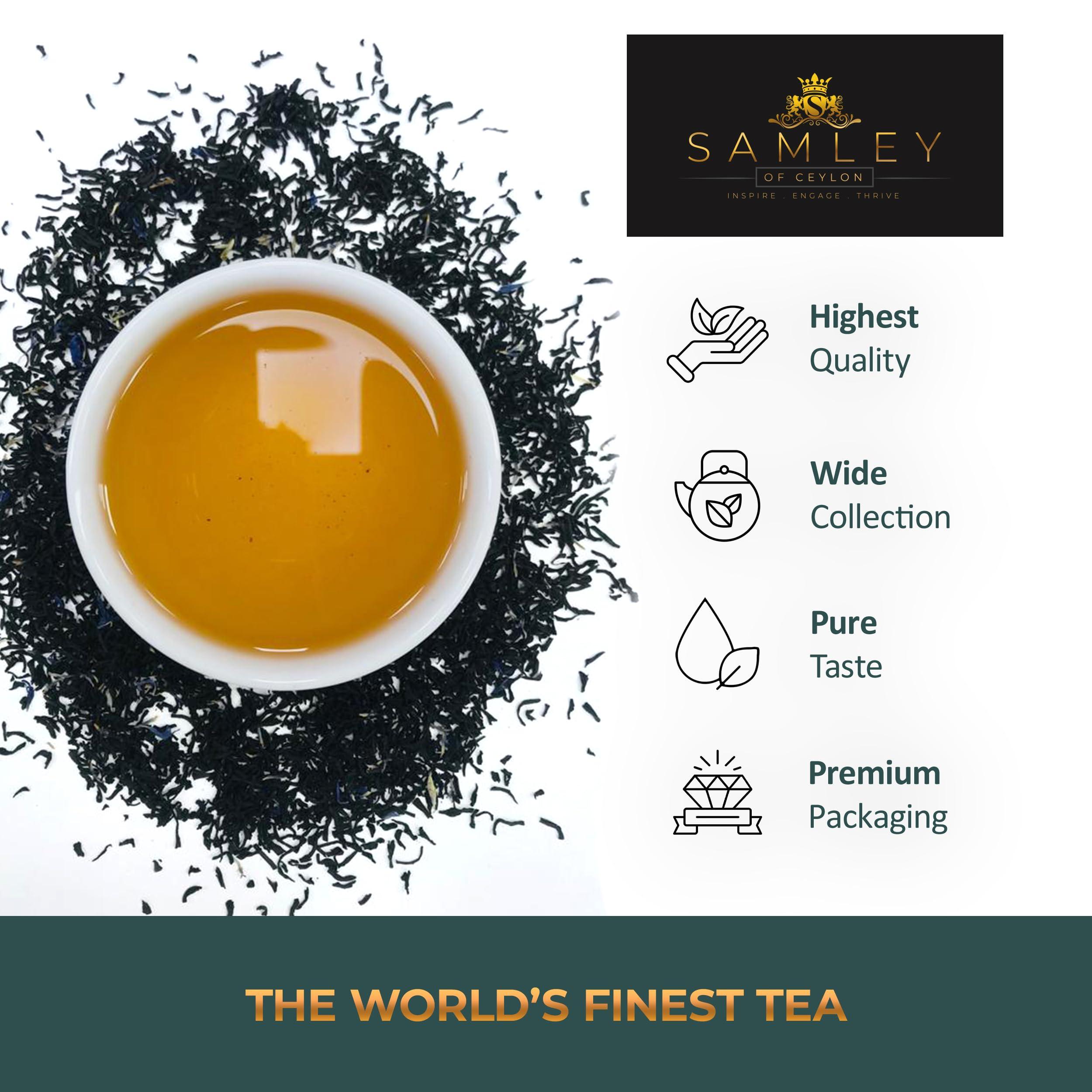 SAMLEY CEYLON Samley Tea 30 Days Assortment Tea Set, Gourmet Premium Tea Lover Gifts for Women and Men, 30 Bags Individually Wrapped