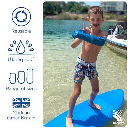BLOCCS BLOCCS 100% Waterproof Cast Cover for Shower Arm Kids- Swim on Vacation, Shower & Bathe. Durable Child Arm Cast Protector for Shower or Swimming - #CA79-L - Child Arm (Large)