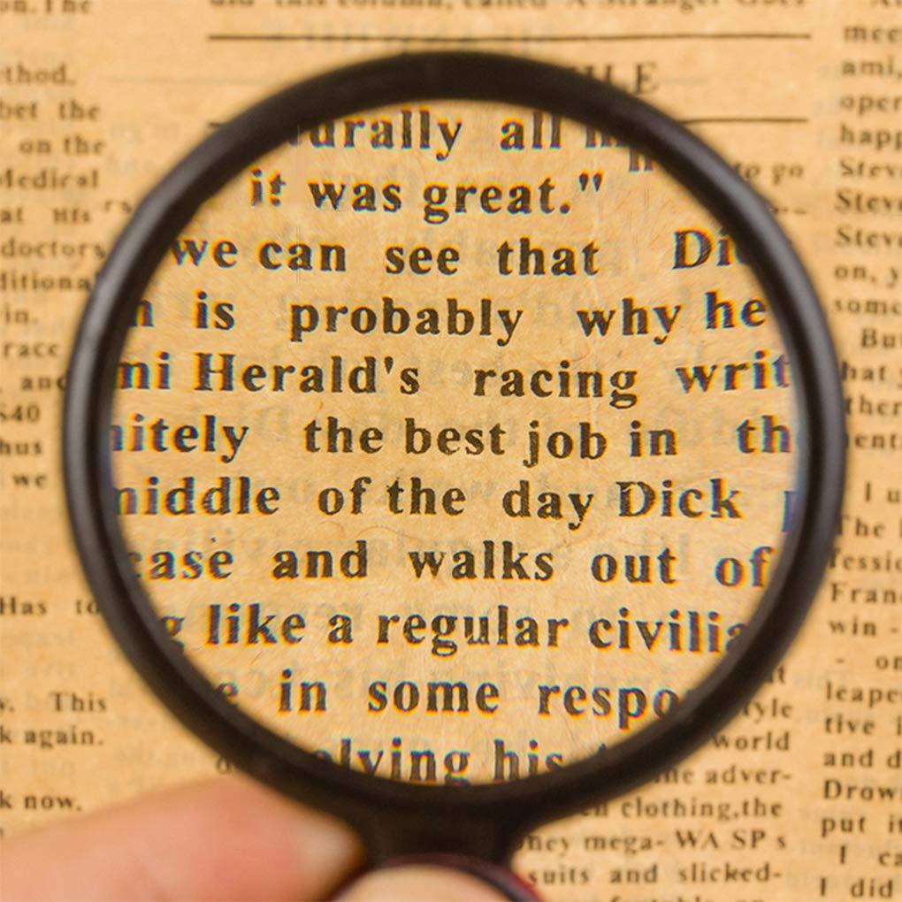 N\D 10X Pocket Folding Magnifier Loupe Optical Magnifying Glass with Leather Case