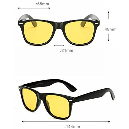 willochra Anti-Glare Night Vision Polarized Reading Glasses for Men Women Sports full lens Sunglasses Readers Anti-Glare goggles (black yellow, 0, multiplier_x)