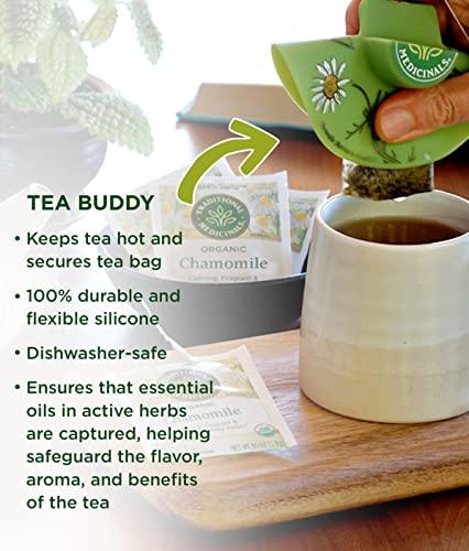Traditional Medicinals Traditional Medicinals, Organic Variety Pack for Wellness in Four Soothing Flavors, Includes Peppermint, Chamomile, Hibiscus, Roasted Dandelion Root, Tea Buddy, 64 Tea Bags, (4 Pack)