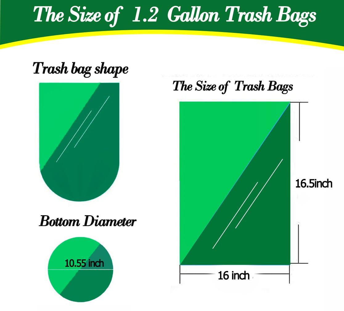Hommaly Hommaly 1.2 Gallon 240 pcs Small Golden Trash Bags, Strong Garbage Bags, Bathroom Gold Trash Can Bin Liners Unscented, Mini Plastic Bags for Office, Waste Basket Liner, Fit 4.5 Liters, 0.5-1.2 Gal