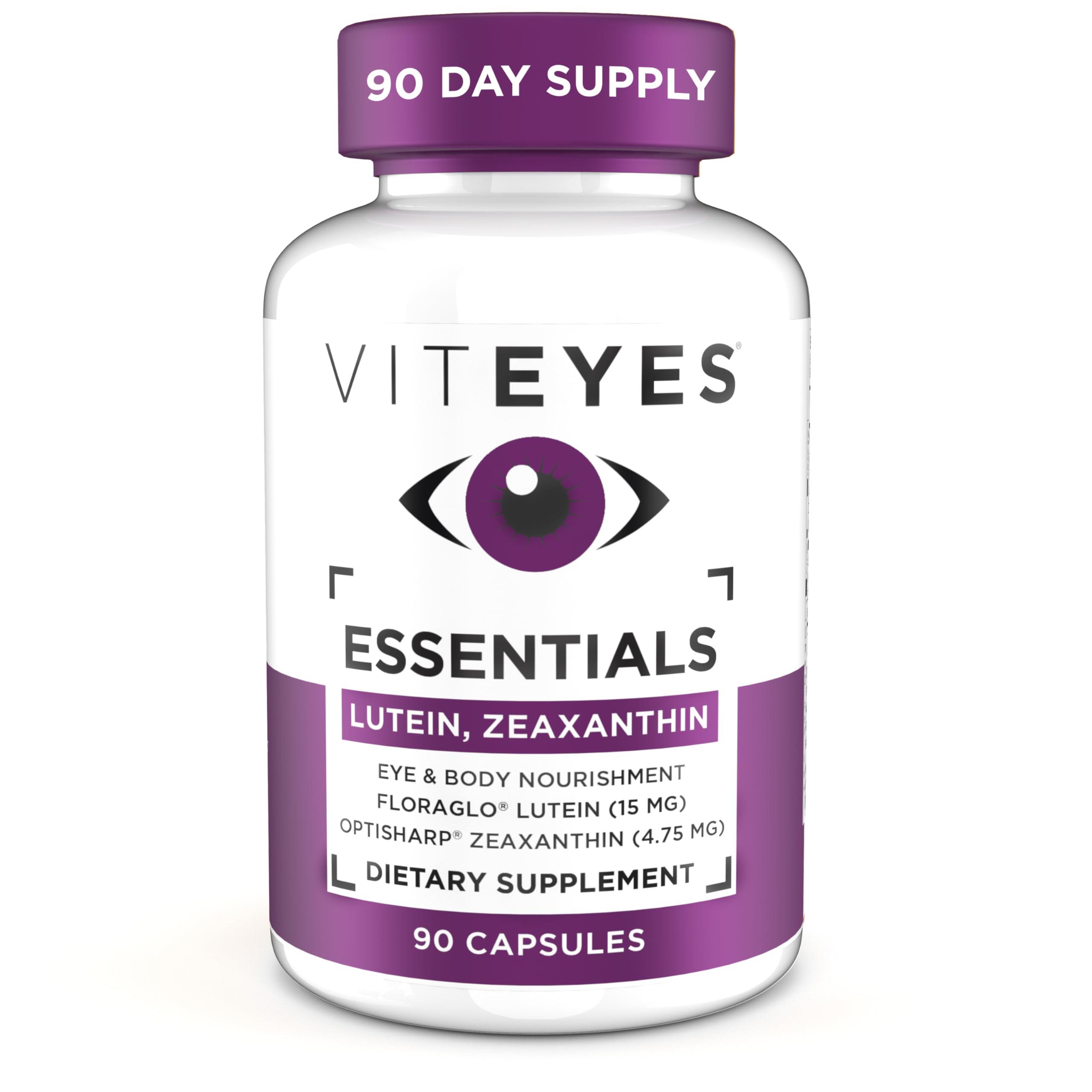 Viteyes Viteyes Essentials Eye Health Dietary Supplement, Lutein & Zeaxanthin for Macular Support, 90 Capsules