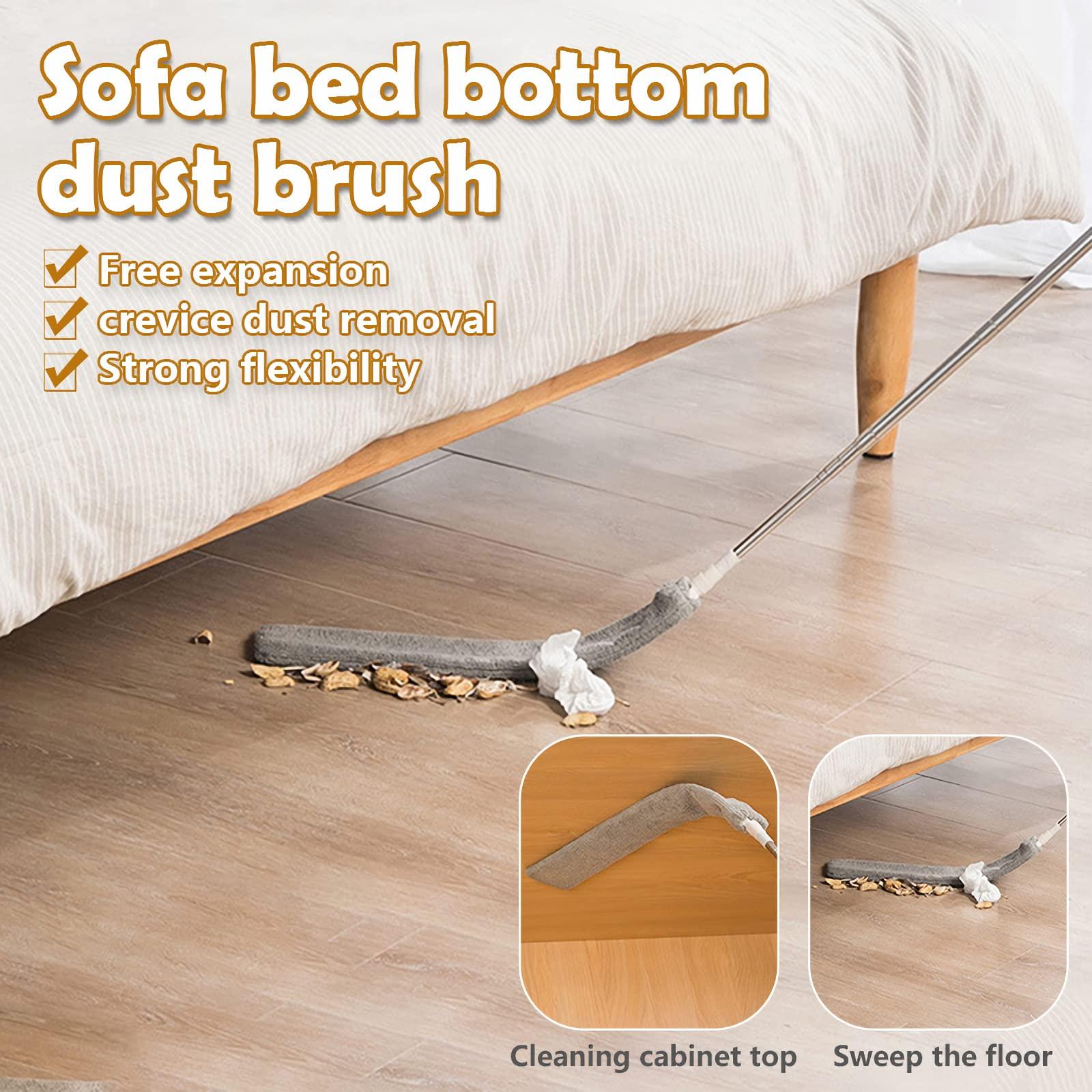 ThsGivingStore Retractable Gap Dust Cleaner, Under Refrigerator/Sofa Cleaning Tool, Microfiber Gap Duster with Extendable Pole 32-100 Inches, Suitable for Underneath Cleaning of Furniture, Fridges, Couch, Bed