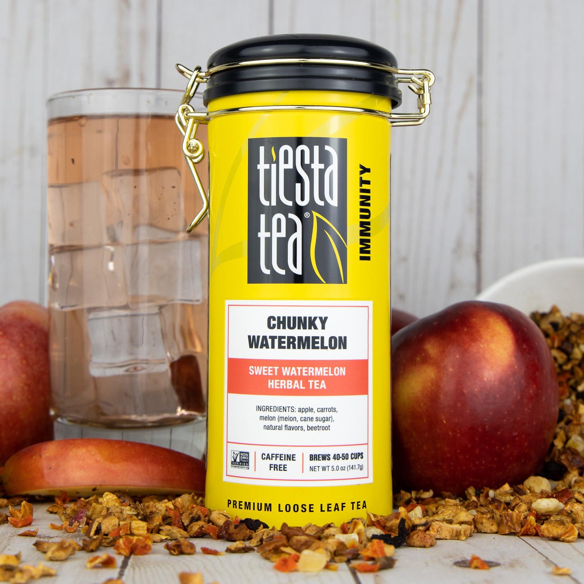 Tiesta Tea Tiesta Tea - Chunky Watermelon | Sweet Watermelon Herbal Tea | Premium Loose Leaf Tea Blend | Non-Caffeinated Fruit Tea | Make Hot or Iced Tea & Brews Up to 50 Cups - 5 Ounce Refillable Tin