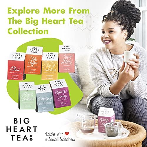 Big Heart Tea Co. Big Heart Tea Co. Tea Bags - Chamomile Mint - Certified Organic, Calming Herbal Decaf Tea in Zero Plastic Sachets with Small Batch Ground Herbs - Spearmint and Lemongrass, 10 Tea Bags