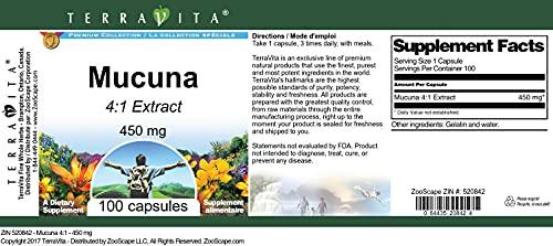 TerraVita Mucuna 4:1-450 mg (100 Capsules, ZIN: 520842) - 2 Pack