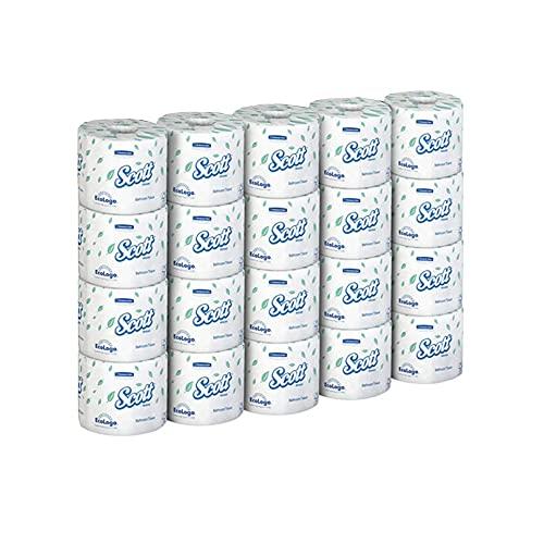 Kimberly-Clark SCOTT Standard Roll Bathroom Tissue, 2-Ply, 550 Sheets/Roll, 20 Rolls/Carton