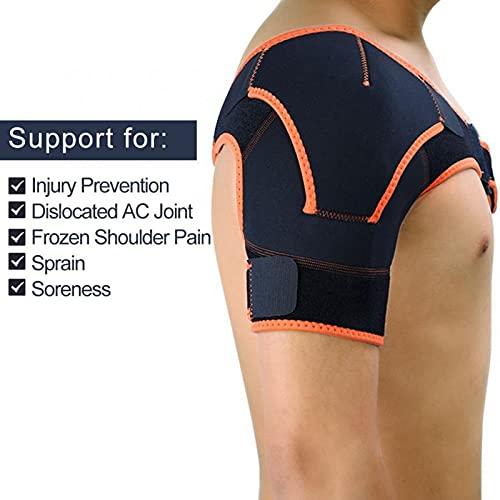 Lzour Shoulder Stability Brace for Men and Women, Pressure Pad Light and Breathable Neoprene Shoulder Support for Rotator Cuff, Dislocated AC Joint